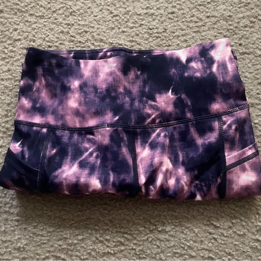 Pink, Purple and Black Tie-Dye Leggings